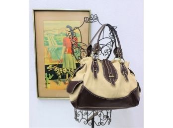 Tommy Hilfiger Canvas & Leather  Shoulder Bag