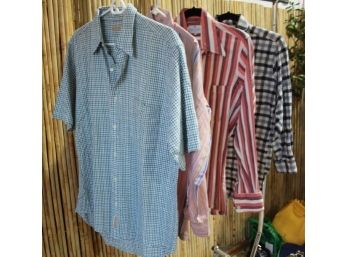 Group Lot Of Casual Friday Shirts - Checks And Plaids And Stripes