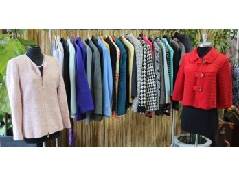 Assorted Lot Of Ladies Dress Jackets And Sweaters