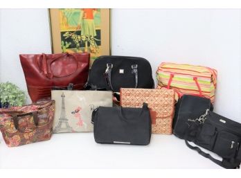 Group Lot Of Totes, Bags, Backpacks, And Travel Bags