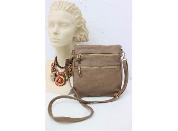 Charming Charlie Style Multi Pocket Tree Zipper Crossbody Bag