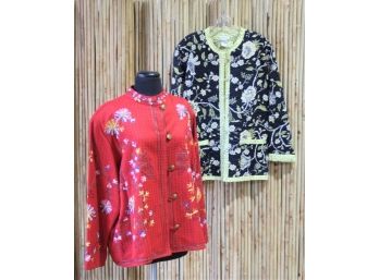 Asian Cardigan Style Quilted And Embroidered Jackets By Alex Kim & Patty Kim