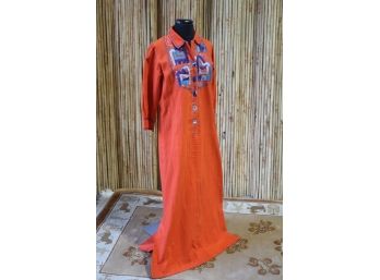 Gorgeous Vintage Embroidered Mexican Huipil Caftan - By Vicki, Michoacn