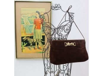 Vintage Lisette Ltd Browns Suede Bag