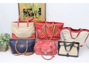 COACH Vintage 90s/Y2K Leather Tweed Bleecker Small Tote Bag-Group Lot Of Bags