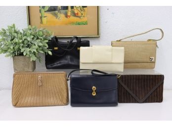 3 Of 4 Group Lot Of Vintage Hand Bags: Including Koret, S. Launer & Co. Lederer, Block, Barbara Bolin Etc