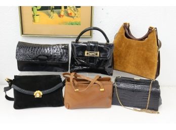 Group Lot Of Six Hand Bags - Maylette London, Coblentz, Lewis, Koret, And Others