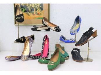 Lovely & Comfy Group Lot Of Ballet Flats, Loafers, Sling-back Sandals - Aerosoles, Naturalizers, Earth Shoes,