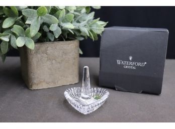 Waterford Irish Lead Crystal Large Heart Ring Holder