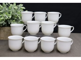 Set Of 11 Dansk Japanese White Porcelain Coffee/Tea Cups