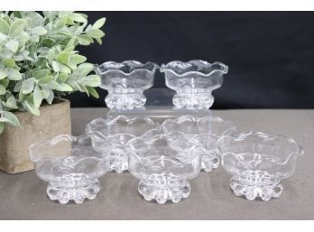 Grouping Of Seven Ruffle Rim Arches Pedestal Desert Dishes