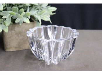Fluted Scalloped Crystal Bowl