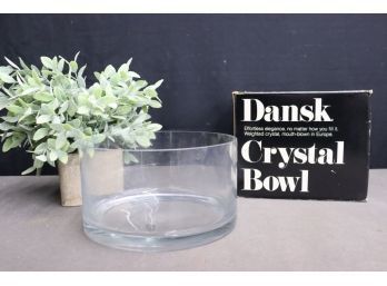 Dansk Mouth-Blown Crystal Bowl, Original Box