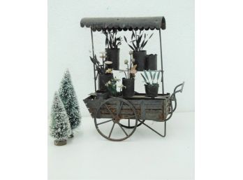MCM Curtis Jerry Style Metal Flower Cart