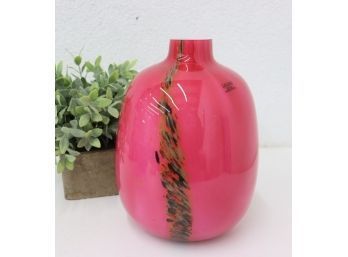 Sasaki Blush 12' Art Glass  Vase