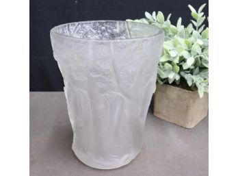 Large Frosted MCM Vase