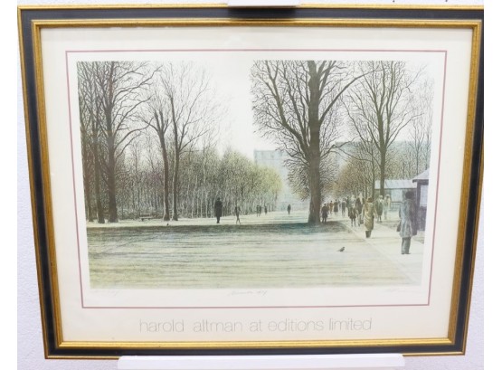 November 1979 Harold Altman Artist's Proof Art Poster Reproduction Of Pencil Signed Limited Edition Lithograph