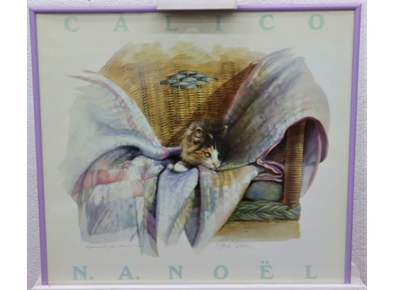 Calico By N.A. Noel Framed Poster Print, Pencil Signed By Artist In Margin