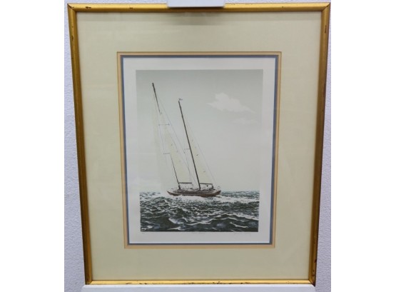 John McNulty 'fresh Breeze' Pencil Signed Limited Edition Aquating Etching No. 6/200