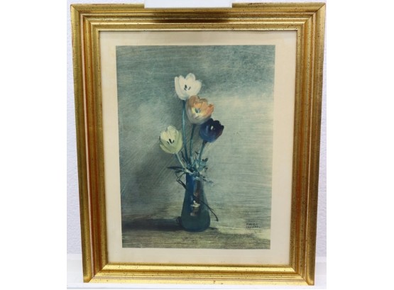 Still Life With Lilie,  Maceo Casadei Framed Print On Cardboard
