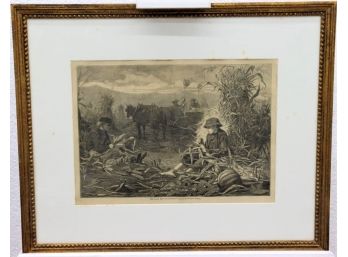 Vintage Lithograph: Last Days Of Harvest Winslow Homer Drawing