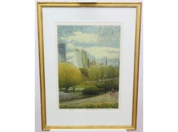 Cental Park 1999 Harold Altman Pencil Signed Limited Edition Lithograph No. 166/285
