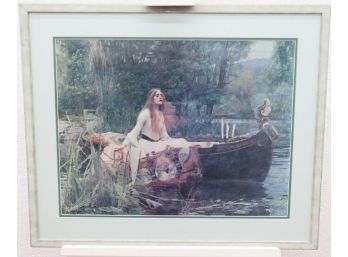 Vintage Lithograph J.W. Waterhouse The Lady Of Shallott 1888