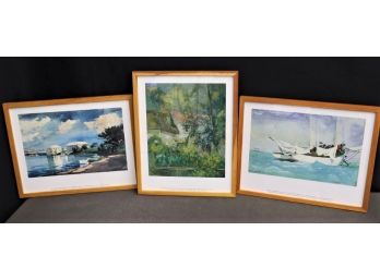 Three National Gallery Of Art Reproduction Prints - Two By Winslow Homer And One By Paul Cezanne