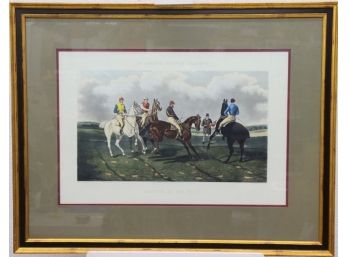 Restive At The Post - Charles Hunt & Sons  Reproduction After Ben Herring, Framed/Matted