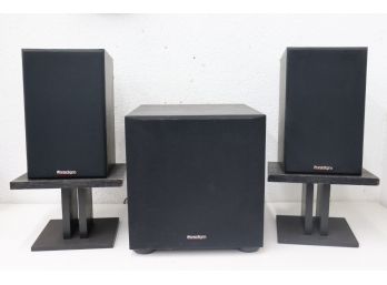 Paradigm Performance Series Audio Speaker System Model Mini-Mk3, Sub-Woofer Center With Left & Right Speakers