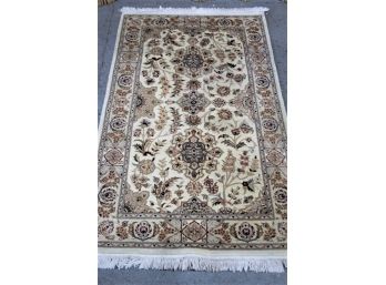 Floral Beige Persian Style Area Rug (61' X 36')