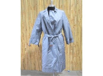 Bill Blass Trench Coat-with A Blue  Quitted Lining