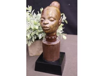 Vintage Ethnographic Bust Of  African Tribal Woman (needs To Be Reattached To Base)
