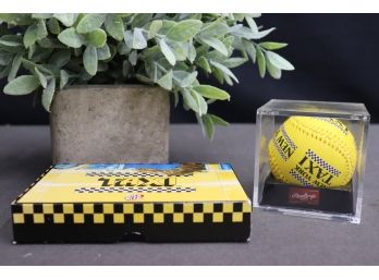 Nick At Nite Taxi Souvenir Watch & Whistle Box AND A Rawlings NY Taxi Baseball