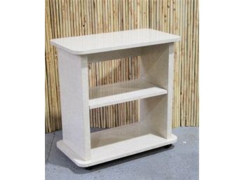 Contemporary Two Shelf Open Bookcase On Casters