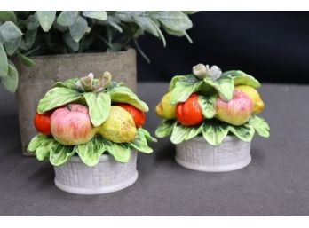 Vintage Sorrento Ceramic Fruit Basket By Arnart, Marked Bottom No. 33/156