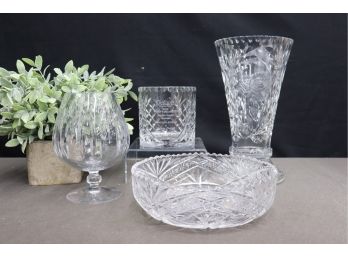 Gorgeous Mixed Lot Of Crystal And Cut Class Vases & Vessels