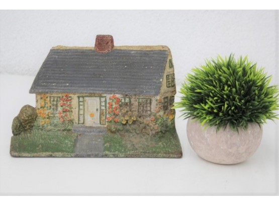 Cast Iron Door Stop Cottage With Climbing Roses