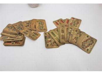 Group Lot Of Beautiful Vintage Piatnik Tell Pattern Playing Cards