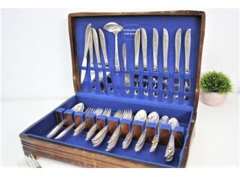 Holmes And Edwards Inlaid Silverplate Flatware In Original Case (incomplete Set)