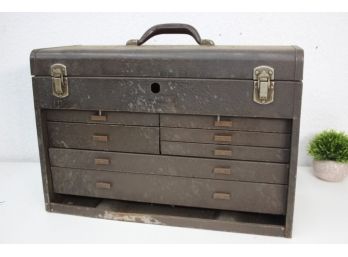 Vintage Kennedy Kits 7 Drawer Metal Tool Chest - Missing Lock And Front Panel