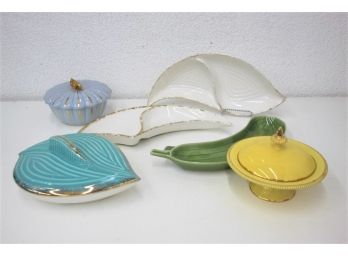Stylish Colorful Group Lot Of Vintage California And Italian Ceramic Bowls And Servers