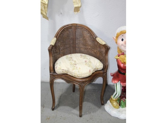 Child's Louis XV Style Caned Corner Chair With Cushion (seat Need To Be Recaned)