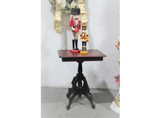 Vintage Dark Mahogany Drawing Table/side Table (repaired Break On One Leg)