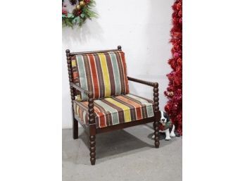 Ashley Ballari Striped Upholstery Spindle Ball Frame Garden Chair