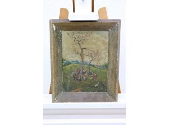 Old Frame With Amateur Interpretation Of Hans Thoma Frhling Im Gebirge/Kinderreigen