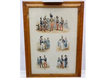 Costumes De L'Armee Francaise 1830-1840  (uniforms Of The French Army) Repro Of Antique Color Litho