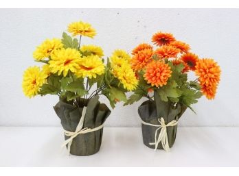 Two Mums The Word Artificial Flowers In Pots