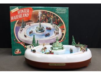 Mr. Christmas Mechanical Collectibles Winter Waterland - Musical Selectionrow Boats Circle Fountain