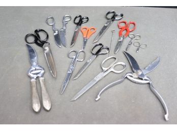 Variety Group Lot Of Scissors And Shears